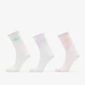 Nogavice adidas Tie Dye Crew Socks 3-Pack Off White/ Wonder Beige/ Dark Brown M