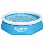 Greatstore Bestway napihljiv bazen Fast Set, okrogel, 244 x 66 cm, 57265