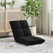 vidaXL Tlorisni stol Črna 50 x 61 x 57 cm Žamet