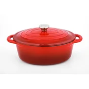 CS Kochsysteme Litoželezna pekač z pokrovom Xanten 37 x 22 cm, rdeča