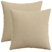 vidaXL Prevleka za blazino 2 pcs HEERLEN Taupe 45 x 45 cm korduroy