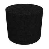 shumee Dekorativni tabure, Bertoni, potisk Noir - okrogel tabure za dnevno sobo, predsobo, valj 40 cm, eleganten, z zadrgo, pralno