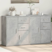 vidaXL Komoda 2 kosa betonsko siva 60x31x70 cm inženirski les