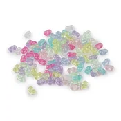 Plastične kroglice mešanica arašidov 4x6 mm - večbarvne prozorne (10 g)