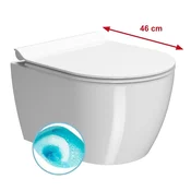 Gsi PURA Viseča WC školjka Swirlflush ExtraGlaze, 35x46 cm, Bela Keramika