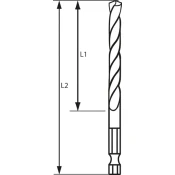 Sveder s šesterorobim steblom HSS 6,8 mm