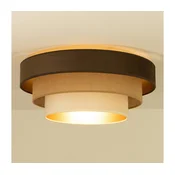 Stropna svetilka WENTA 1xE27/60W/230V, premer 50 cm, rjava/juta/bež