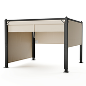 Blumfeldt Pantheon Cortina paviljon 3x3 m | odporen na vremenske vplive | aluminij | prašno lakiranje | roloji