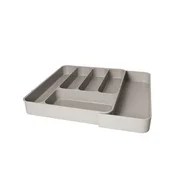 Siv plastičen nastavljiv organizator za pribor 39 x 43,5 cm – Brandani