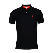 U.S. POLO ASSN. Majica  krvavo rdeča / črna