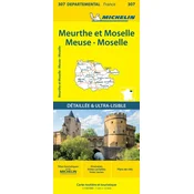 Meuse Meurthe-et-Moselle Moselle - Michelin Local Map 307