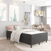 vidaXL Boxspring postelja temno siva iz blaga 120x200 cm