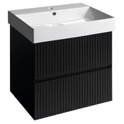FILENA Vanity Unit 57x51,5x43cm, black matt strip - Črna - 57x51,5x43 cm - Sapho - FILENA - 24 - MDF/vener - 570 - 515 - 430 - 14