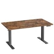 Songmics Višinsko nastavljiva miza 140x80x72-120 cm rjava