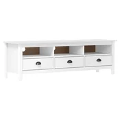 TV ormaric Hill bijeli 158 x 40 x 47 cm od masivne borovine