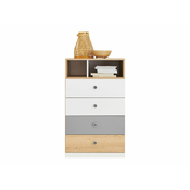 Komoda Omaha R127 Siva, Bijela, Hrast, S ladicama, 100x60x40cm