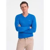 OMBRE Klasični moški pulover Launcebuz modra XXL