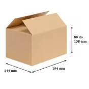 TRANSPORTNA KARTONSKA ŠKATLA PETSLOJNA 194x144x80-138mm