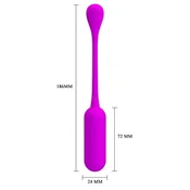 Vibro jaje Pretty Love Lechies, 7.2cm, Ljubičasto
