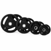 Set olimpijskih gumiranih ploščatih uteži - 50 kg