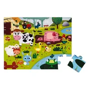Janod slagalica-životinje sa farme, 20 kom