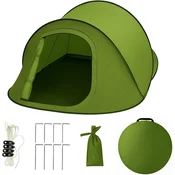 Nikcorp Samorazkładajoč pop-up šotor Bolan Home za 1-2 osebi, vodoodpornost, mreža proti komarjem, 255x155x90 cm, 2,6 m2, teža 1,9 kg, zelena, set s klini in napenjalnimi vrvmi, transportna torba