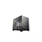DEEPCOOL Micro ATX CG330 3F kućište, bez napajanja, crno, staklena bočna ploča R-CG330-BKNGM3-G