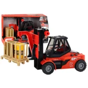 slomart Viličar na sončno energijo, 1:16, premične vilice, zvoki, luči, rdeč