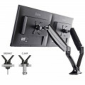 Iiyama DS3002C-B1 Dual Monitorarm - Tischhalterung für bis zu 69 cm (27 Zoll), Gasdruckfeder, für 2 Bildschirme
