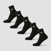 MP Unisex Ankle Socks (5 Pack) - Black - UK 6-8