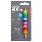 Set 12 barvitih označevalcev za kozarce za vino