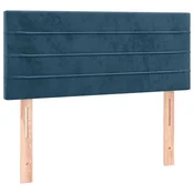 Vidaxl Posteljno vzglavje temno modro 90x5x78/88 cm žamet