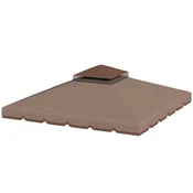 Homestar Nadstrešek za vrtno lopo 300x300 cm kaki vodoodporen