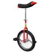 VIDAXL Rdeč prilagodljiv monocikel 16 Inch