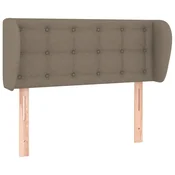 Vidaxl Vzglavje z ušesi taupe 83x23x78/88 cm blago