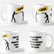 Keramicka šolja Ne uci me da radim, 330ml, Višebojna