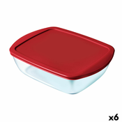 Hermeticka Kutija za Rucak Pyrex Cook & store Crvena Staklo (400 ml) (6 kom.)