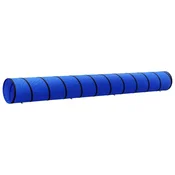 Vidaxl Tunel za pse moder O 55x500 cm poliester