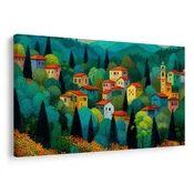 Slika vas v poletnem gozdu - 40x30