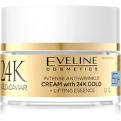 Eveline Cosmetics 24k Gold & Caviar Cream with 24K Gold krema proti gubam 55+ 50 ml