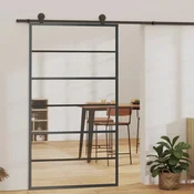 Klizna vrata s priborom ESG staklo i aluminij 102 x 205 cm