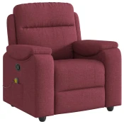 MAISON CHIC Masažni stol - Relax naslanjač vinsko rdeče blago, (22134200)