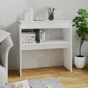 Greatstore Konzolna mizica bela 80x30x80 cm iverna plošča