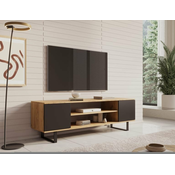 RTV komoda Lofter 155 cm - hrast craft/črna