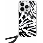 Karl Lagerfeld KLHCP15XHZBPKCCK iPhone 15 Pro Max 6.7 black hardcase IML Zebra Pattern  Cord (KLHCP15XHZBPKCCK)