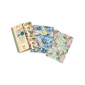 Pigna Nature cvijeće A5, 60 listova, kvadratna spirala, bilježnica P1112-0332
