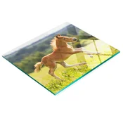 shumee Dekorativna steklena kuhinjska deska za rezanje Galloping Foal 60x52 cm