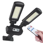 LAMPA Maclean MCE447 Solarna LED ulična svetilka s senzorjem gibanja in daljinskim upravljalnikom, 5W, 2x450lm, IP54