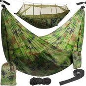 Gardlov Potovalna viseča mreža Santiago Army 260x140cm s protikomarnikom