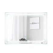 COSTWAY Kopalniško ogledalo LED z osvetlitvijo 80 x 60 cm Pravokotno ogledalo, (5000263319)